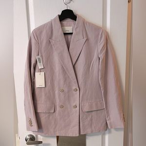 Aritzia wilfred lilac linen destiny blazer sz 0 new